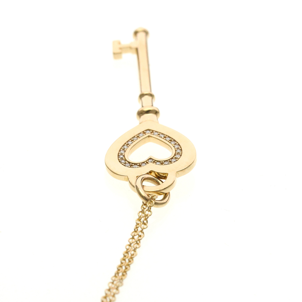 TIFFANY 18k Gold Diamond Heart Necklace - Picture 6 of 13